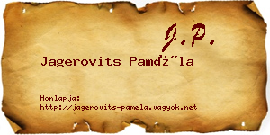Jagerovits Paméla névjegykártya